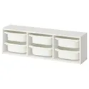 IKEA TROFAST, настенный шкаф, белый/белый, 99x21x30 см 995.754.90 фото thumb №1