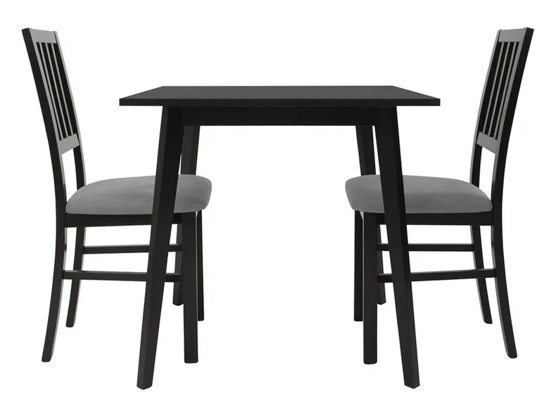 BRW Комплект: Стол обеденный и стулья (2 шт) BRW ASTI 80x76x75 см, серый/черный ASTI_STO_2KRS-TX058 фото №2