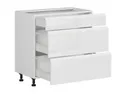 BRW Кухонный цокольный шкаф Sole 80 см с выдвижными ящиками белый глянец, альпийский белый/глянцевый белый FH_D3S_80/82_2SMB/SMB-BAL/BIP фото thumb №3