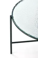Журнальный столик стеклянный круглый HALMAR ROSALIA, 70x70 см, прозрачный/черный фото thumb №5
