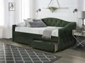 Кровать односпальная с ящиками HALMAR ALOHA 90x200 см темно-зеленая фото thumb №2