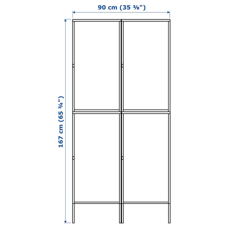 IKEA HÄLLAN ХЭЛЛАН, комбинация для хранения с дверцами, белый, 90x47x167 см 192.494.06 фото №6