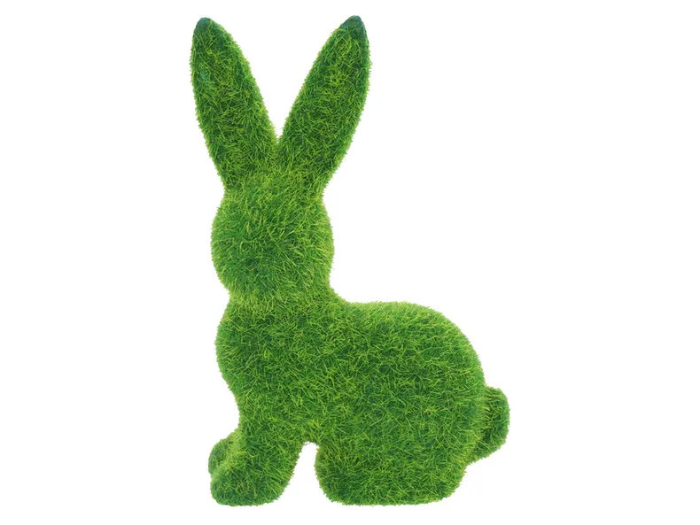 BRW Декоративна фігурка BRW Кролик, штучна трава 085404 фото №1