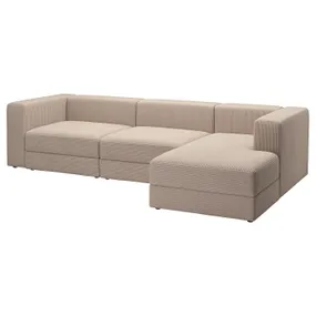 IKEA JÄTTEBO ЄТТЕБУ, 4-місний модульний диван з кушеткою, правий/САМСАЛА сірий/бежевий 094.852.05 фото