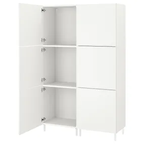 IKEA PLATSA ПЛАТСА, гардеробна шафа, 6 дверцят, білий / ФОННЕС білий, 120x42x191 см 493.879.91 фото