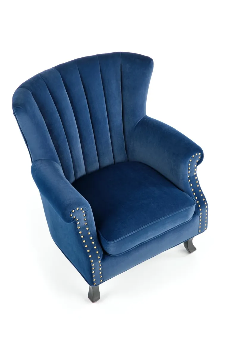 Кресло мягкое HALMAR TITAN темно-синее фото №8