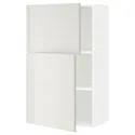 IKEA METOD МЕТОД, навісна шафа з полицями / 2 дверцят, білий / Ringhult світло-сірий, 60x100 см 094.673.67 фото thumb №1