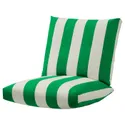 IKEA ÖNNESTAD ЕННЕСТАД, комплект подушок для крісла, зелений/білий/червоний 105.543.87 фото thumb №1