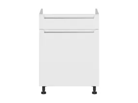 BRW Кухонный шкаф под мойку Iris 60 см с ящиком белый суперматовый FB_DKS_60/82_SMB/B-BAL/BISM фото