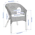 IKEA AGEN АГЕН, крісло з подушкою, ротанг / НОРНА натуральний 193.907.73 фото thumb №5