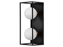 BRW Декоративний квадратний двоточковий плафон для ванної кімнати зі сталі білого та чорного кольору 085961 фото thumb №1