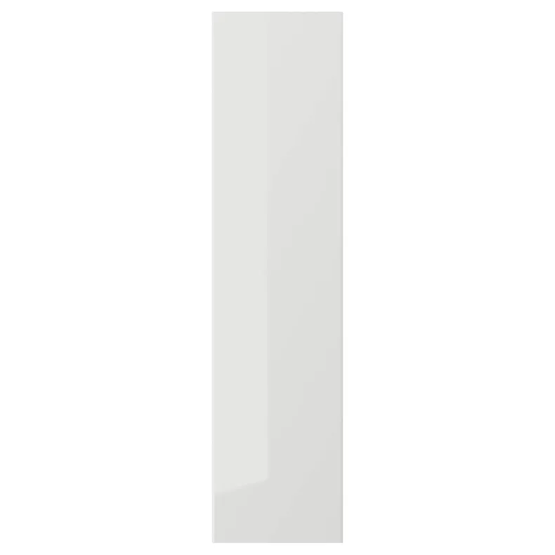 IKEA RINGHULT РІНГХУЛЬТ, дверцята, глянцевий світло-сірий, 20x80 см 703.271.32 фото №1
