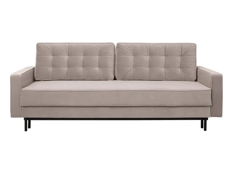BRW Тримісний диван Bloom розкладний з ящиком для зберігання велюровий бежевий, Соло 253 SO3-BLOOM-LX_3DL-G1_B87959 фото №1