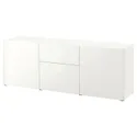 IKEA BESTÅ БЕСТО, комбинация для хранения с ящиками, белый / Сельсвикен глянцевый / белый, 180x42x65 см 793.251.95 фото thumb №1