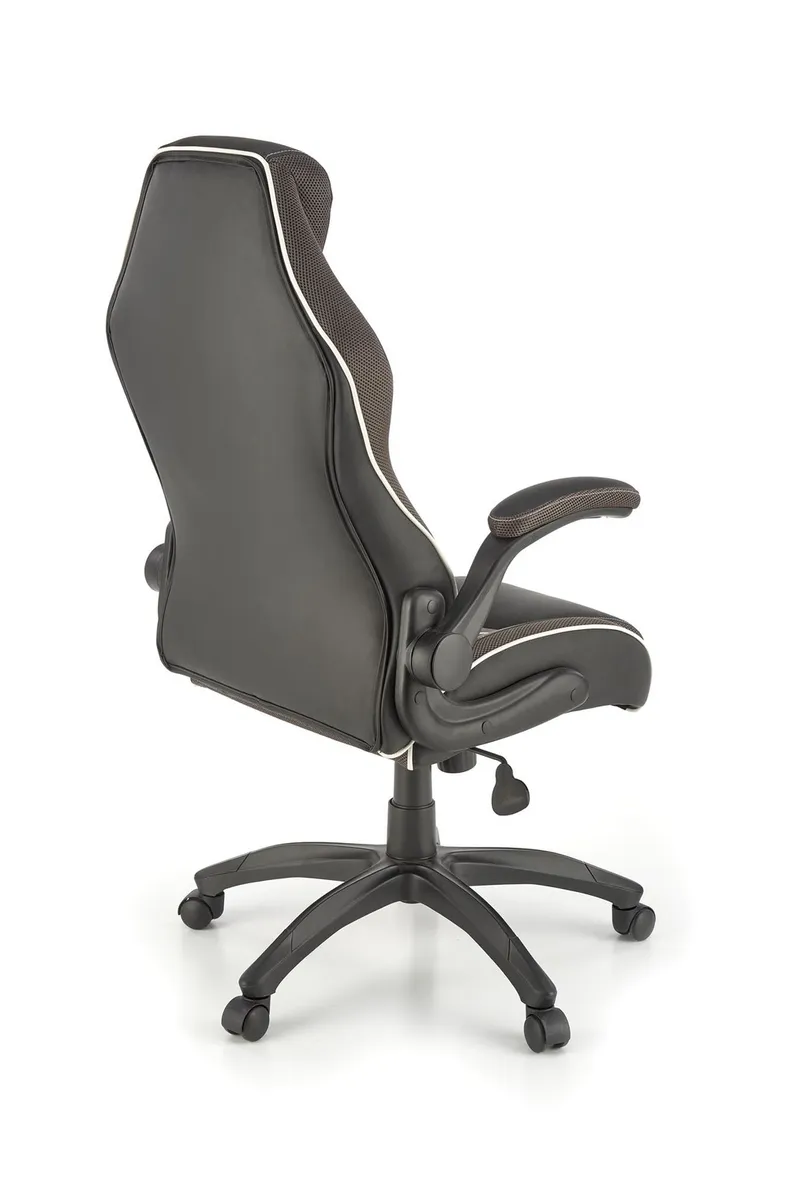 Крісло комп'ютерне офісне обертове HALMAR HAMLET чорний / сірий фото №2