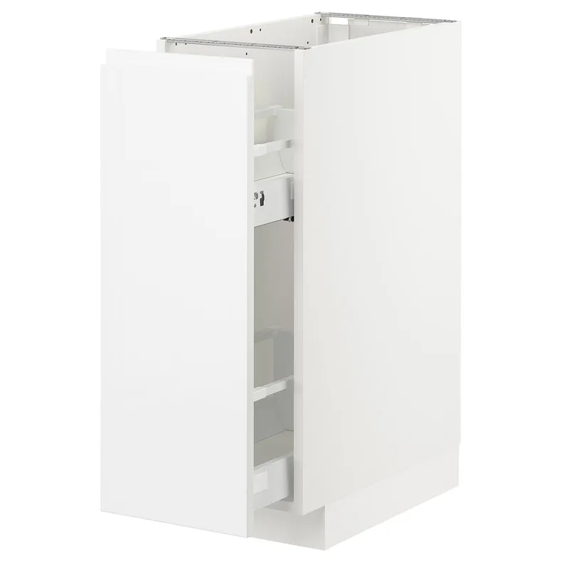 IKEA METOD МЕТОД, напол шкаф / выдв внутр элем, белый / Воксторп глянцевый / белый, 30x60 см 393.005.97 фото №1