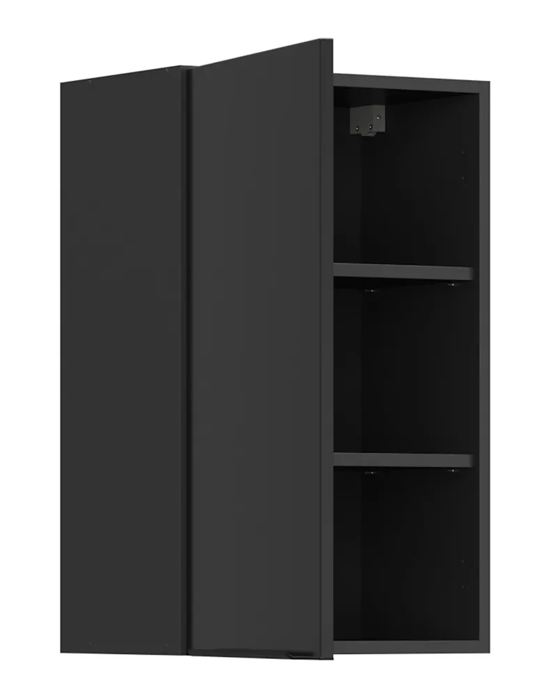 BRW Sole L6 45 см левый верхний кухонный шкаф черный матовый, черный/черный матовый FM_G_45/72_L-CA/CAM фото №3