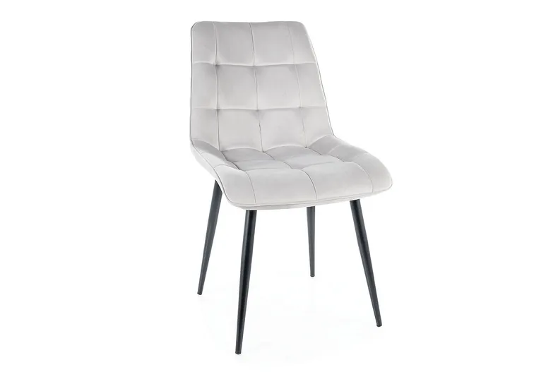 Кухонный стул SIGNAL CHIC Velvet, Bluvel 03 - светло-серый фото №1