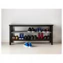 IKEA TJUSIG ЧУСИГ, скамья с полкой для обуви, черный, 108x34x50 см 501.527.03 фото thumb №3