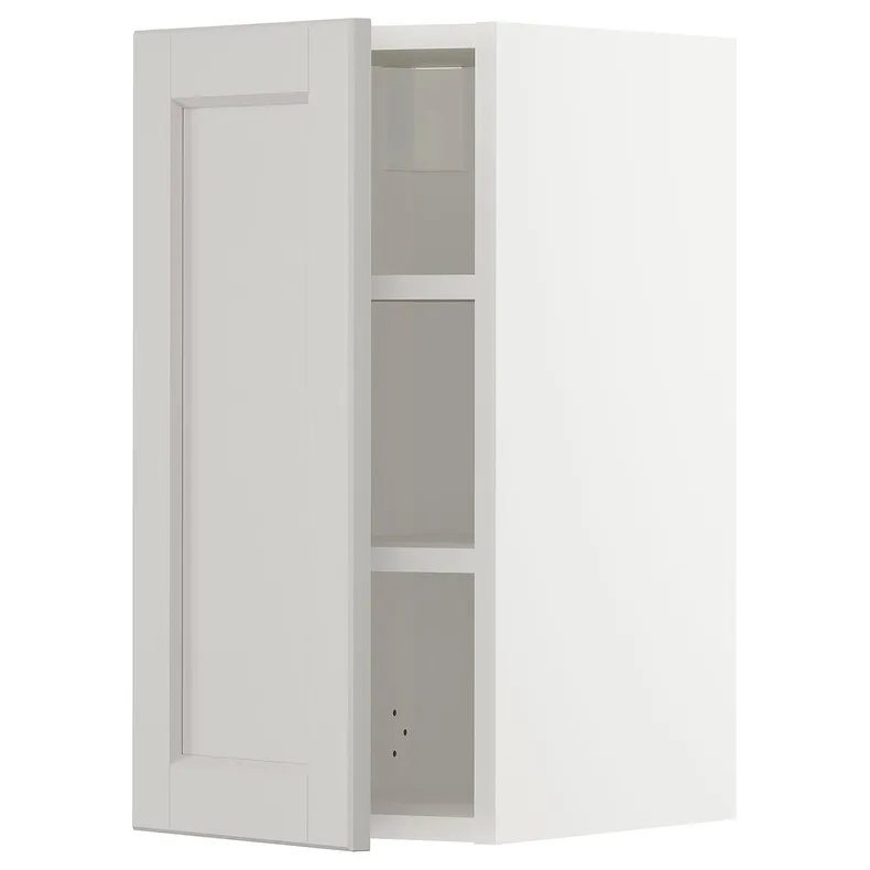 IKEA METOD МЕТОД, навесной шкаф с полками, белый / светло-серый, 30x60 см 094.690.07 фото №1