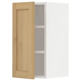 IKEA METOD МЕТОД, навесной шкаф с полками, белый / дуб форсбака, 30x60 см 195.093.62 фото
