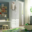 IKEA SMÅSTAD СМОСТАД / PLATSA ПЛАТСА, гардероб, белый серый с 3 ящиками, 60x42x181 см 394.262.24 фото thumb №2