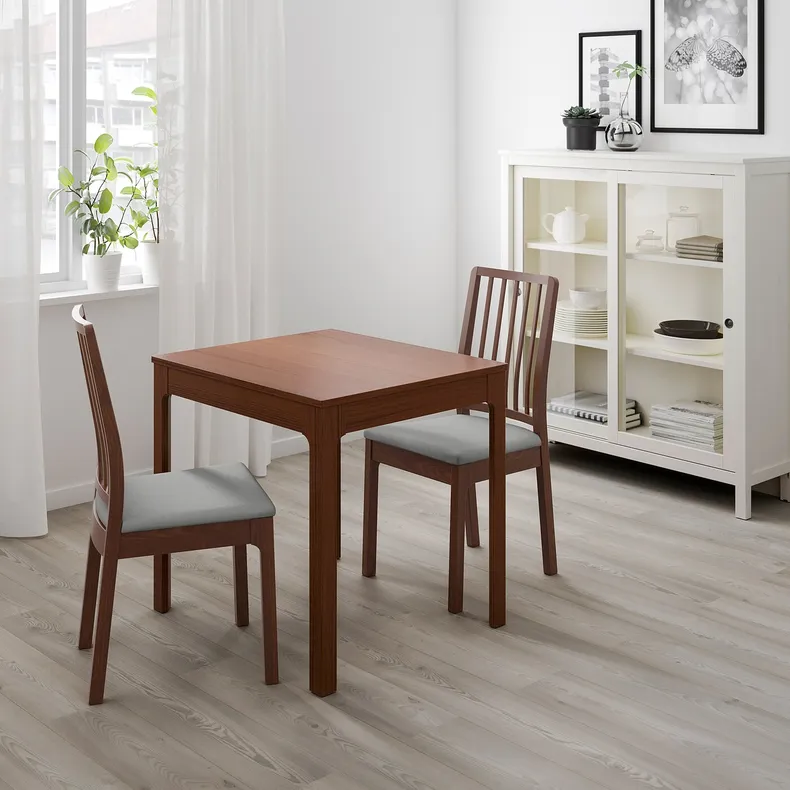 IKEA EKEDALEN ЕКЕДАЛЕН, розкладний стіл, коричневий, 80/120x70 см 803.408.35 фото №2
