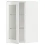 IKEA METOD МЕТОД, навесной шкаф / полки / стеклян дверца, белый / Хейста белое прозрачное стекло, 30x60 см 094.906.26 фото