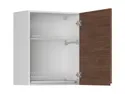 BRW Кухонный верхний шкаф Sole 60 см со сливом правый орех линкольн, альпийский белый/линкольнский орех FH_GC_60/72_P-BAL/ORLI фото thumb №3