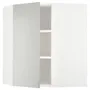 IKEA METOD МЕТОД, угловой навесной шкаф с полками, белый / светло-серый, 68x80 см 395.388.20 фото
