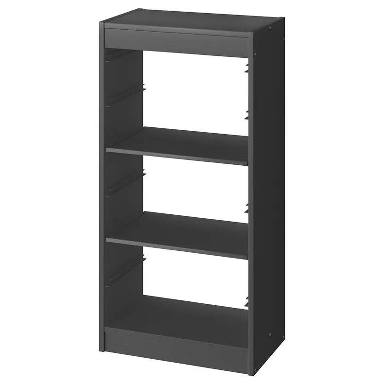 IKEA TROFAST ТРУФАСТ, комбінація для зберігання +полиці, сірий, 46x30x94 см 495.268.69 фото №1