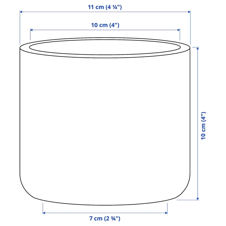 IKEA BUSKKAPRIFOL БУСККАПРИФОЛ, кашпо, Внутренняя/наружная/серая, 9 см 805.958.98 фото №5