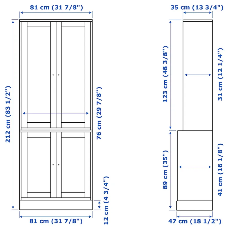 IKEA HAVSTA ХАВСТА, комбинация для хранения с дверцами, белый, 81x47x212 см 392.659.90 фото №6