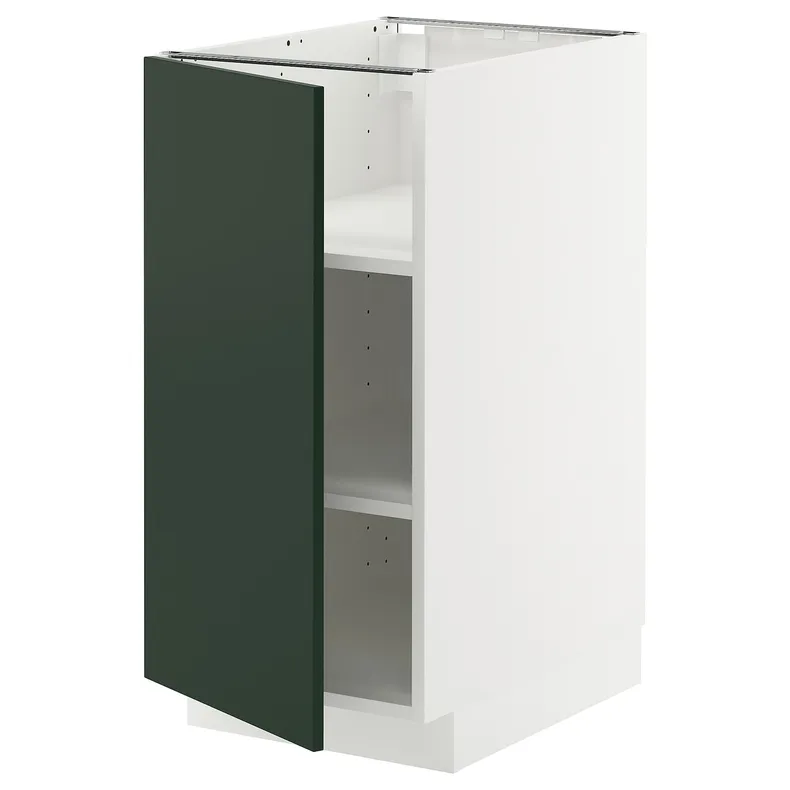 IKEA METOD МЕТОД, напольный шкаф с полками, белый/Гавсторп темно-зеленый, 40x60 см 795.571.33 фото №1
