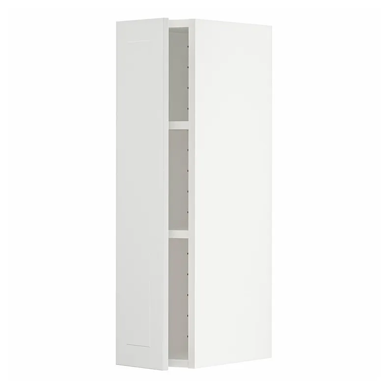 IKEA METOD МЕТОД, навесной шкаф с полками, белый / Стенсунд белый, 20x80 см 394.595.06 фото №1