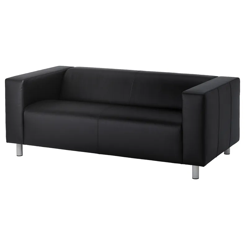 IKEA KLIPPAN КЛІППАН, 2-місний диван, БОМСТАД чорний 403.993.14 фото №1