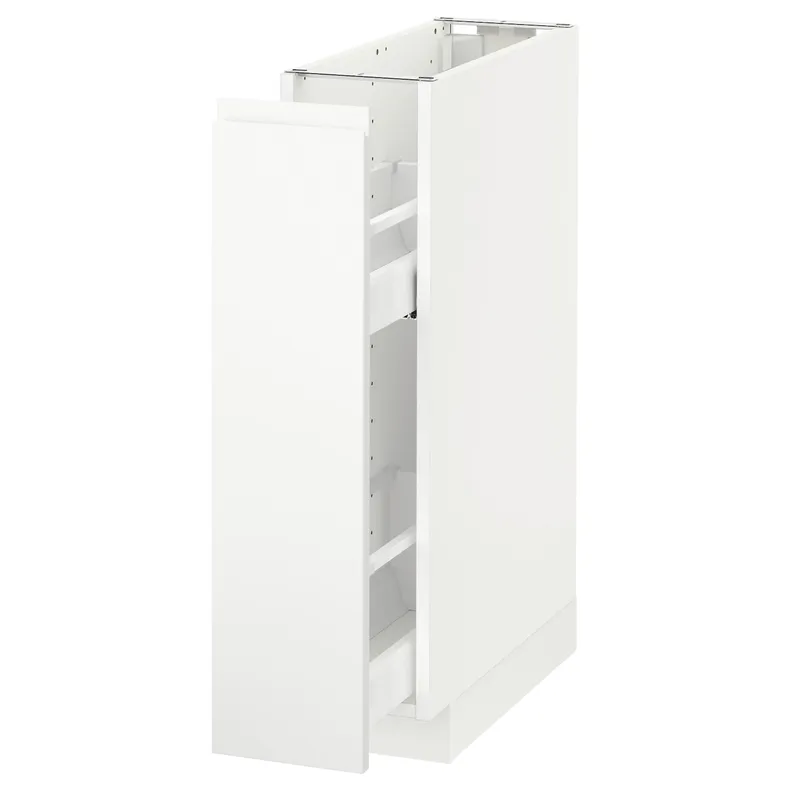 IKEA METOD МЕТОД, підлог шафа / висувна внутрішн секція, білий / Voxtorp матовий білий, 20x60 см 191.661.56 фото №1