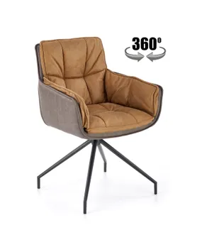 Кухонный стул HALMAR K523 коричневый/темно-коричневый фото