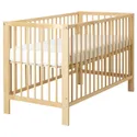 IKEA GULLIVER ГУЛЛІВЕР, ліжко для немовлят, береза, 60x120 см 405.497.47 фото thumb №1