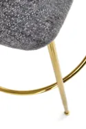 Барний стілець хокер HALMAR H116 сірий, золотий фото thumb №6
