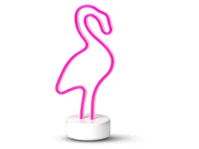 BRW Светодиодная неоновая настольная лампа Фламинго розовая 093827 фото