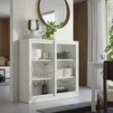 IKEA TONSTAD ТОНСТАД, шкаф+раздвижные стеклянные дверцы, крем, 120x37x116 см 204.888.96 фото thumb №3