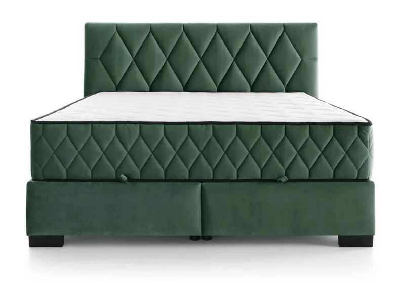 BRW Кровать двуспальная с 2 матрасами и подъемным механизмом BRW REVE 160x200 см, зеленый LO_KT-REVE-160X200-G2-AMON_06 фото №1