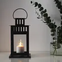 IKEA BORRBY БОРБЮ, фонарь для формовой свечи, д/дома/улицы черный, 28 см 101.561.09 фото thumb №2
