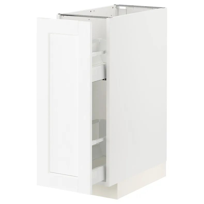 IKEA METOD МЕТОД / MAXIMERA МАКСІМЕРА, підлог шафа / висувна внутрішн секція, білий Енкопінг / білий імітація дерева, 30x60 см 294.734.09 фото №1