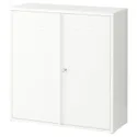IKEA IVAR ИВАР, шкаф с дверями, белый, 80x83 см 303.815.93 фото thumb №1