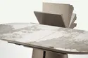 Раскладной стол HALMAR ROBINSON 160-200х90 см, бежевый мрамор / капучино / черный фото thumb №19