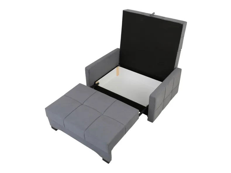 BRW Двомісний диван-ліжко BRW BADO з ящиком для зберігання, велюровий сірий SO-BADO-2FBK-G2_BBA408 фото №5