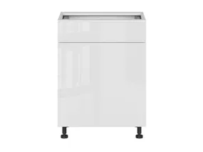 Кухонный шкаф BRW Top Line 60 см левый с ящиком плавного закрывания белый глянец, альпийский белый/глянцевый белый TV_D1S_60/82_L/STB-BAL/BIP фото