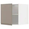 IKEA METOD МЕТОД, верхня шафа для холодильн / мороз кам, білий / Upplöv матовий темно-бежевий, 60x60 см 894.925.32 фото thumb №1